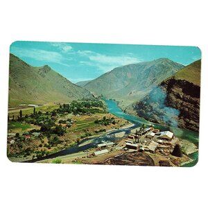 Vintage Riggins Idaho Postcard Highway 95 Salmon Rivers Gold Mining Tourism